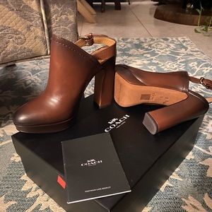 Coach vegan leather heels